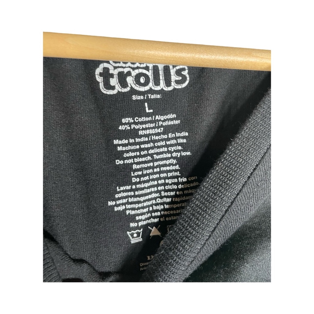 Black Trolls Graphic T-Shirt large unisex - Picture 2 of 3